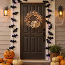 LED Golden Wheat Harvest Wreath