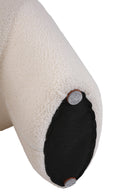 Livingandhome Modern Teddy Bear Fur Upholstered Ottoman