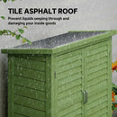 Outsunny Garden Storage Shed Solid Wood Garage Organisation W/ Doors, Green