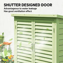 Outsunny Garden Storage Shed Solid Wood Garage Organisation W/ Doors, Green