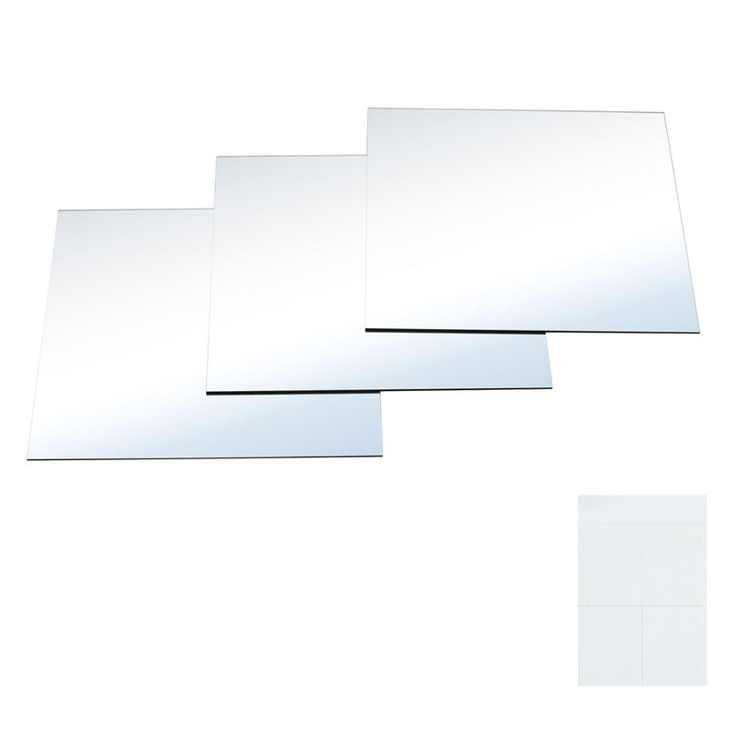 Livingandhome 3pcs Acrylic Adhesive Wall Mirror Tiles
