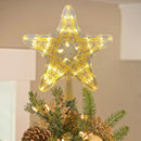 Lifeideas Decorative Star-shaped Christmas Tree Topper with LED Lights