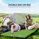 Outsunny Portable Inflatable Camping Bed with Double Mattress Green