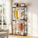 Lifeideas 2 Tier Clothing Rack with Storage Shelves