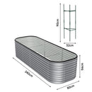 Breeins Oval-Shaped Galvanised Steel Raised Garden Bed