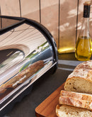 Morphy Richards Equip Large Roll Front Bread Bin - Black