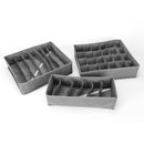 Lifeideas 3 Packs Underwear Drawer Organizer Storage Box Bra Tidy Socks Ties Draw Divider