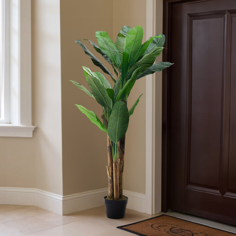 Breeins 180cm Artificial Plant Fake Banana Tree in Pot