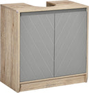 MDF Under-Sink Bathroom Cabinet Shelves Grey
