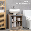 MDF Under-Sink Bathroom Cabinet Shelves Grey