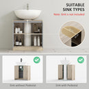MDF Under-Sink Bathroom Cabinet Shelves Grey