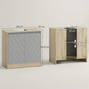 MDF Under-Sink Bathroom Cabinet Shelves Grey