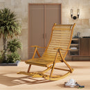 Garden Sanctuary Bamboo Rocking Chair Foldable Recliner