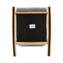 Livingandhome Rubberwood Frame Velvet Rocking Chair