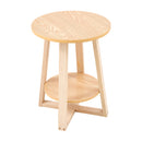 Livingandhome Modern 2-Tier Wooden Side Table