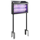 Outsunny Solar Bug Zapper Outdoor, Mosquito Fly Zapper W/ 4.3 M Cord, Black
