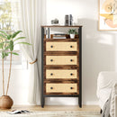 Livingandhome Rattan Storage Cabinet with Four Drawers