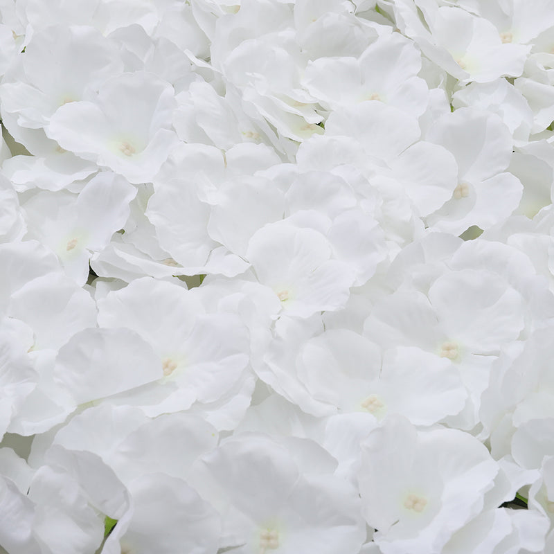 Lifeideas Handcrafted White Silk Hydrangea Flower Panel