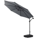 3M Large Banana Cantilever Patio Parasol For Outdoor Sunshade And Rain With Fillable Base On Wheels