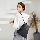 Modishion Black PU Leather Backpack
