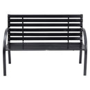 Breeins Outdoor Garden Metal Wood Bench