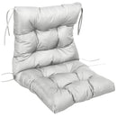 Outsunny Garden Back Chair Cushion Patio Seat Cushion Pad Outdoor & Indoor Use - Light Grey