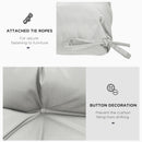 Outsunny Garden Back Chair Cushion Patio Seat Cushion Pad Outdoor & Indoor Use - Light Grey