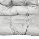 Outsunny Garden Back Chair Cushion Patio Seat Cushion Pad Outdoor & Indoor Use - Light Grey