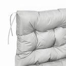 Outsunny Garden Back Chair Cushion Patio Seat Cushion Pad Outdoor & Indoor Use - Light Grey