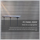 Outsunny Outdoor Patio Wall-mounted 4.35 X 3(m) Gazebo Pergola, Aluminum Post, PC Roof
