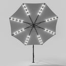 Livingandhome Outdoor 32 LED Lighted Patio Umbrella With Crank Lift System