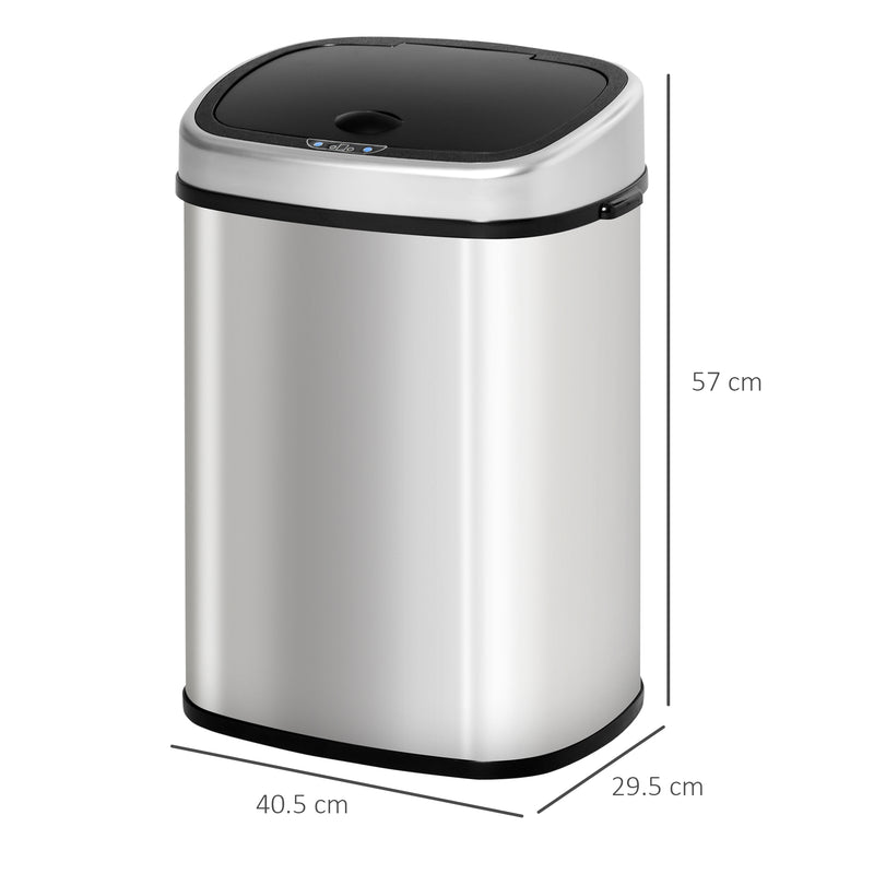 Sensor Dustbin Automatic Touchless Rubbish Garbage Waste Bin 48L