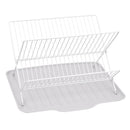 Lifeideas 2-Tier Foldable Countertop Dish Drying Rack with Drip Tray