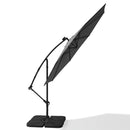Livingandhome Outdoor 32 LED Lighted Patio Umbrella With Crank Lift System