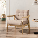 Livingandhome Modern Upholstered Armchair with Wooden Frame
