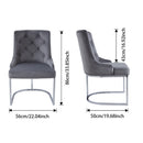 Livingandhome Upholstered Tufted Velvet Buttoned Dining Chair