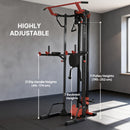 SPORTNOW Power Tower With Lat Pull Down Machine, Pull Up Bar, Dip Station