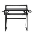 Livingandhome Computer Gaming Table with Headphone Hook