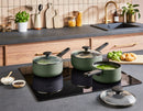 Morphy Richards 3 Piece Recycled Aluminium Saucepan Set - Green