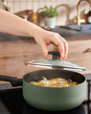 Morphy Richards 3 Piece Recycled Aluminium Saucepan Set - Green