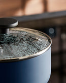 Morphy Richards 3 Piece Recycled Aluminium Saucepan Set - Blue