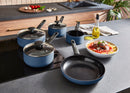 Morphy Richards 5 Piece Recycled Aluminium Saucepan Set - Blue