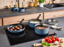 Morphy Richards 5 Piece Recycled Aluminium Saucepan Set - Blue