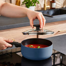 Morphy Richards 5 Piece Recycled Aluminium Saucepan Set - Blue