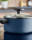 Morphy Richards 5 Piece Recycled Aluminium Saucepan Set - Blue