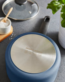 Morphy Richards 5 Piece Recycled Aluminium Saucepan Set - Blue