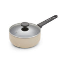 Morphy Richards 5 Piece Recycled Aluminium Saucepan Set - Cream