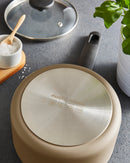 Morphy Richards 5 Piece Recycled Aluminium Saucepan Set - Cream