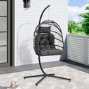Garden Sanctuary Hanging Chair With Stand And Cushion
