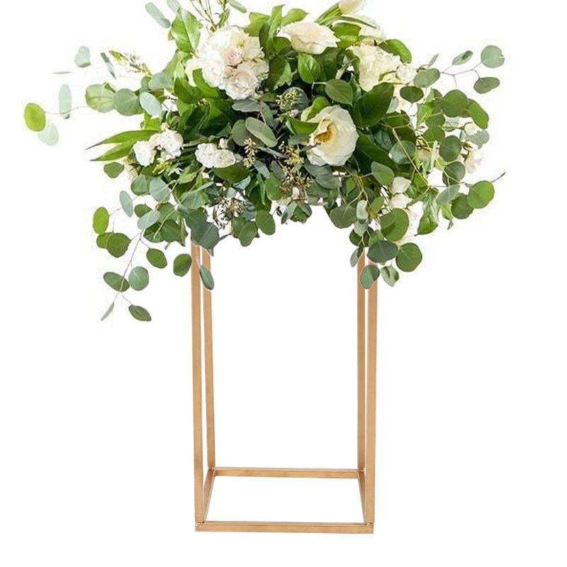 Lifeideas Metal Rectangular Flower Stand Pedestal for Wedding and Party Decor